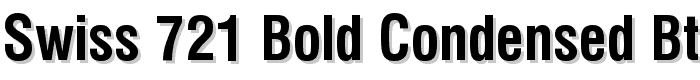 Swiss 721 Bold Condensed BT font